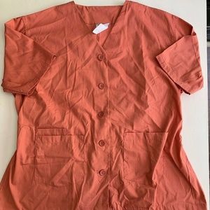 5/$25🔥XXL Scrub Jacket Salmon Color Tie Back